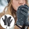 Electric Heated Gloves USB Winter Warm Gloves Knitted Touchscreen Mittens for Outdoor Cycling Skiing