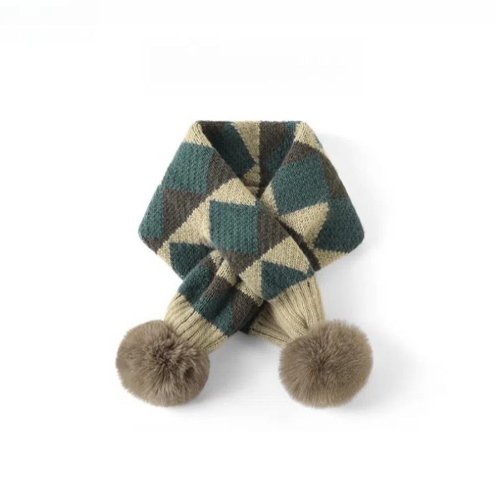 

Korean Style Children s Knitted Scarf Casual Winter Neck Collar Boys Girls Plaid Scarf Gifts Style 3