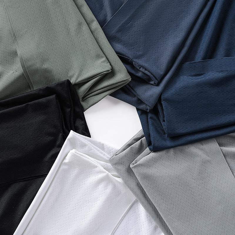 Jin Ammonia Corrugated Solid Color Seamless Taped POLO Shirt Men's Business Lapel Breathable Quick-drying Top
