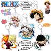 One Piece Luffy Roronoa Zoro Creative Cartoon Acrylic Keychain Anime Peripheral Secondary Backpack Decorative Pendant