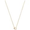Logo Detail Gold Plated Brass Necklace Women Necklace 91433_GLD