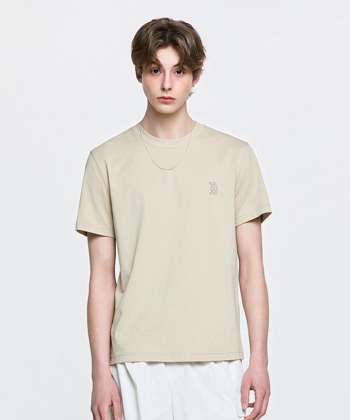 Emelbi Basic Comfortable Fit Short Sleeve T-Shirt Bos (Sand)
