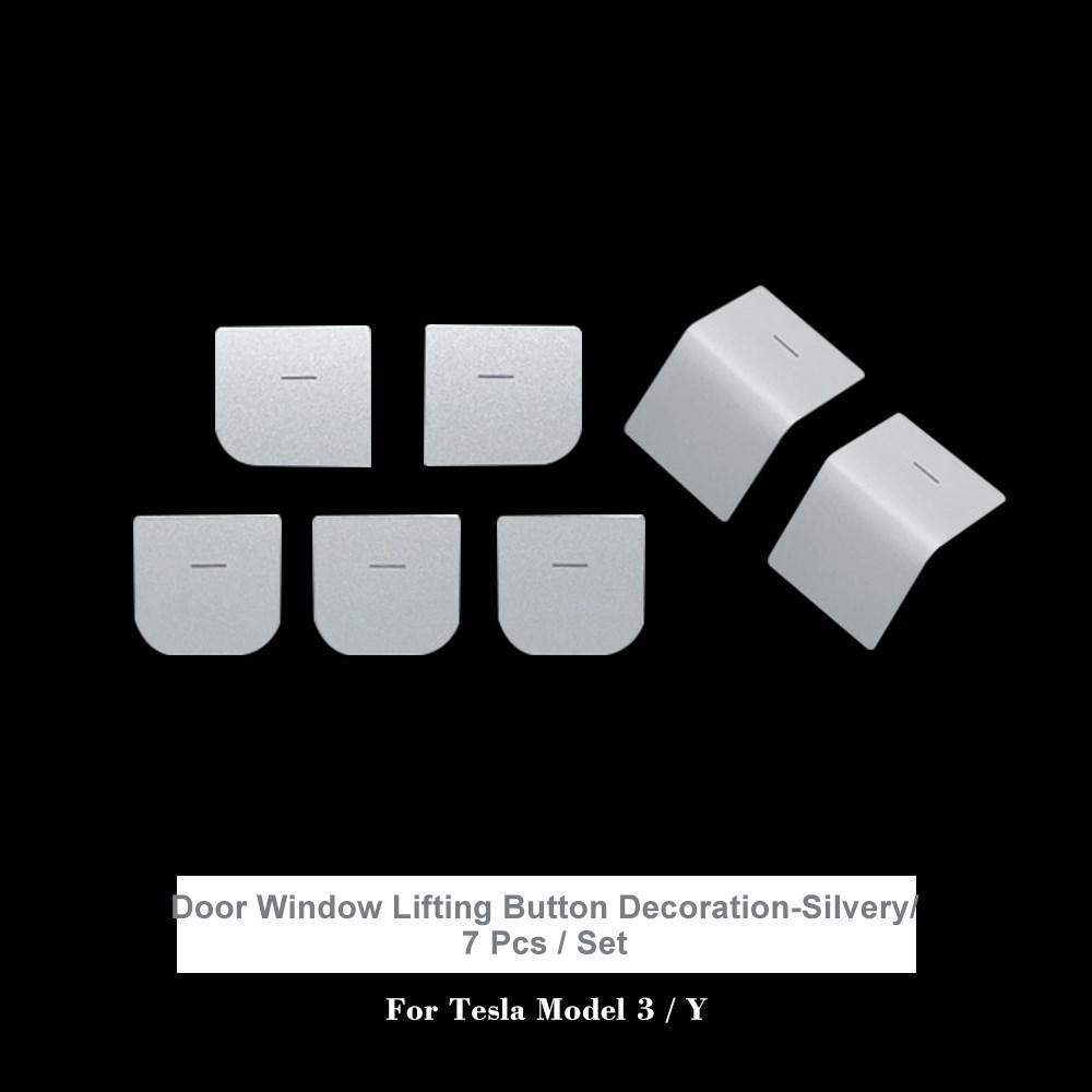 Středové ovládání z hliníkové slitiny Tlačítko s nalepovacím oknem Dekorace celého vozu pro model Tesla 3/Y Klika dveří Volant