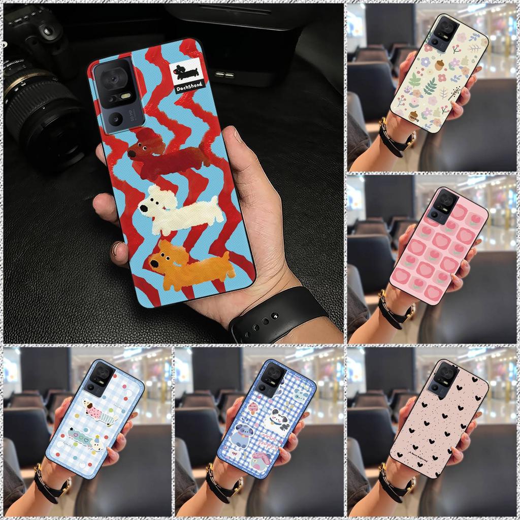 Silikon Graffiti Handyhülle für TCL 40SE/T610K Staubdicht Schmutzabweisend TPU Wasserdicht Vollständiger Schutz Stoßfest Cartoon