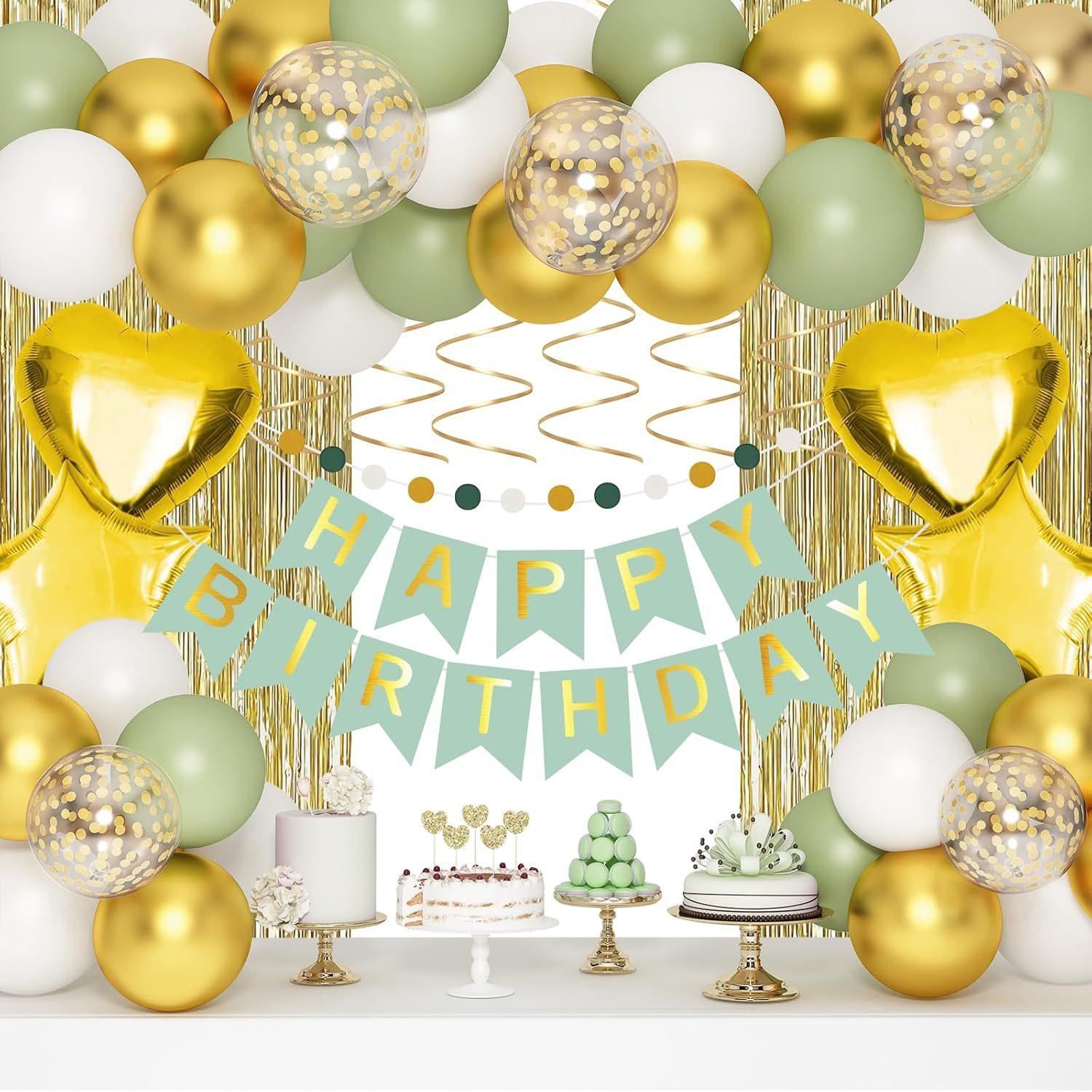 

Birthday Decoration Balloon Set Birthday Balloon Rain Curtain Birthday Party Decoration Decoration Balloon Set fruit green no numbers