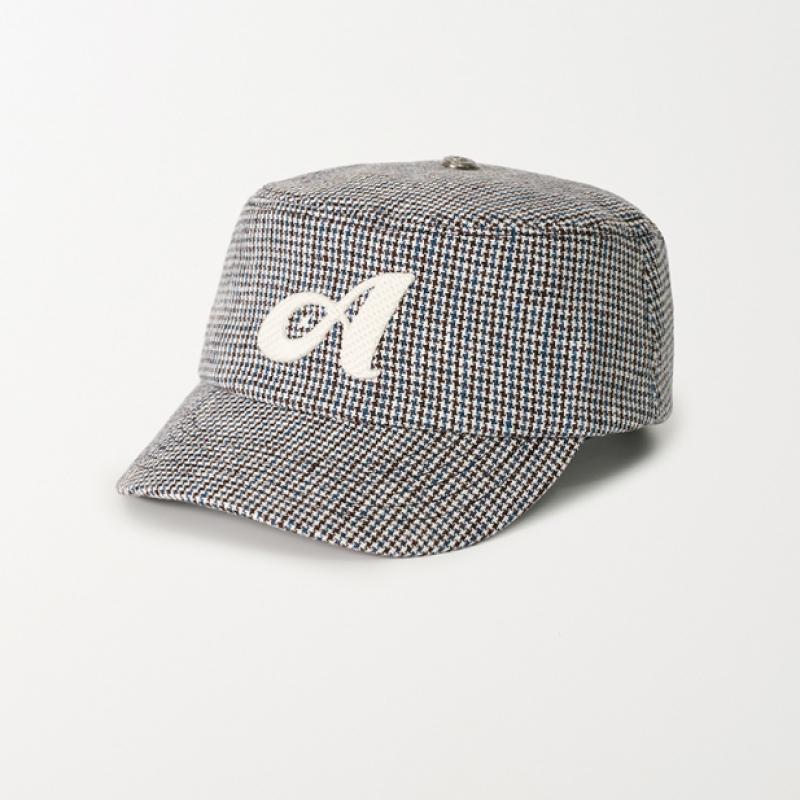 Allincomplete Linen Houndstooth Fillbox Cap