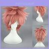 Premium Anime Fairy Tail Natsu Cosplay Costume With Vest Jacket Pants And Pink Wig