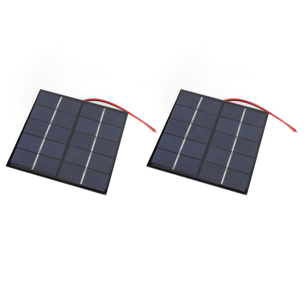 2PCS 1.2W 5V Small Solar Panel DIY Polysilicon with Electronic Wire for Phone Tablet Camera 100x100mm