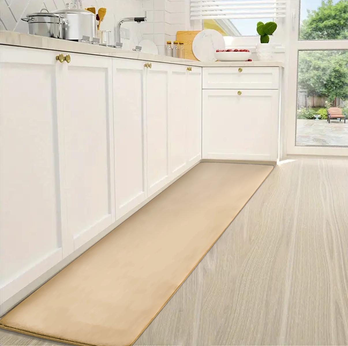 

Thickened kitchen absorbent mat long door dirt-resistant mat toilet bathroom foot mat anti-slip mat entrance mat 40cmx60cm абрикосовий