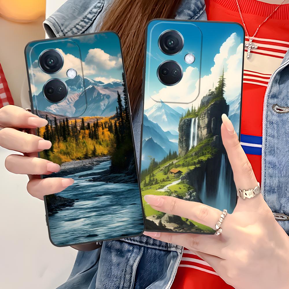 Mountain Forest Mobile Phone Case for OPPO Reno 14 13 12 11 10 9 8 7 6 5 F T Pro 5G Colorful Printing Cover Pretty Luxury Cover