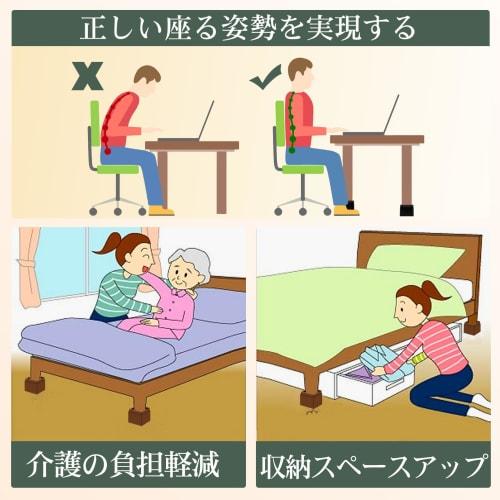 Height-adjustable Kotatsu Extension Legs for Beds, Tables, Sofas, Desks, and Kotatsu. Multi-level Height-adjustable Table Legs for Heating Appliances