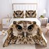 Luxury Golden Owl 3D Comfort Covers Bedding Sets Quilt Duvet Cover Pillowcase Bedclothes Home Textiles Bedroom BedSet Bedspread