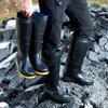 Men's high tube rain shoes, labor insurance pvc waterproof and non-slip thickened fishing shoes men's