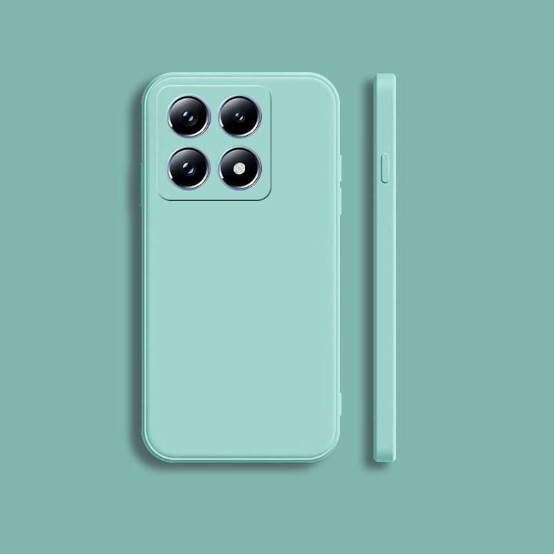 Čtvercový ochranný kryt na telefon z tekutého silikonu Pro Xiaomi Mi 14T 14 T Pro Kryt Pro Xiaomi 15T 15 T Pro Kryty