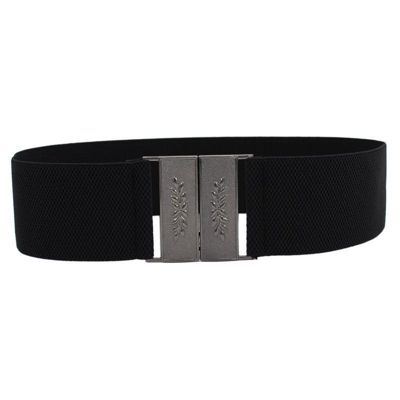 Stylish Women's Black Elastic Waist Belt For Dresses And Coats Perfect For All Seasons