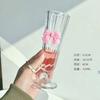 Pink Bow Shaped Tall Glasses Glass Horns Champagne Fruit Wine Glasses, Fruit Juice , Coffee Cups, High Aesthetic Value
