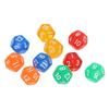 40Pcs 12 Sided Transparent Dice Waterproof 5 Colors Translucent Dice for Board Games and Teaching
