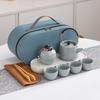Travel Tea Set Ru Kiln Ceramic Portable Express Cup Ge Kiln Complete Set of Company Activities Annual Gift