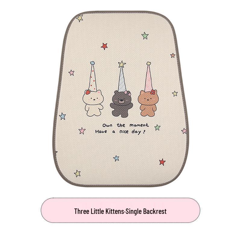 Cute Hemp Car Seat Cushion for ORA Good Cat, ORA 5, Kia EV5, K3, K5 - Ideal for All Seasons