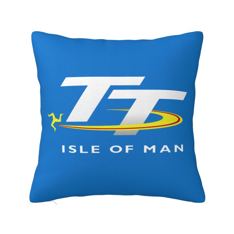 Motorcycle Sport Isle Of Man TT Races Cushion Cover  cm Throw Pillow Case Living Room Decoration Sofa Chair Pillowslip