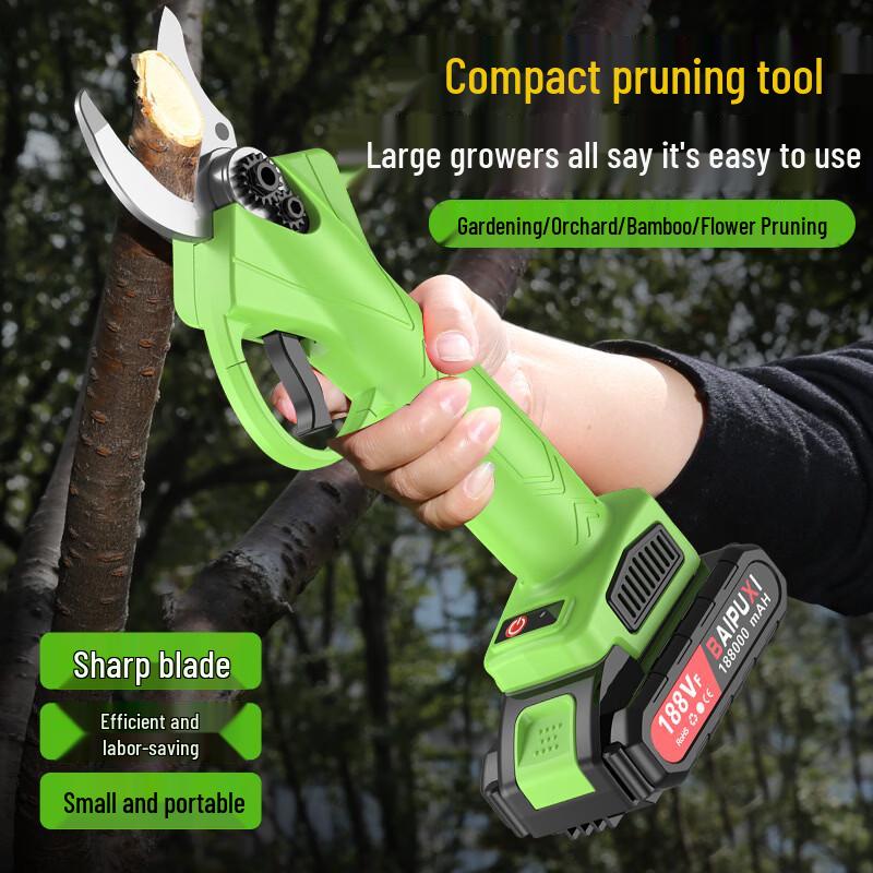 BAIPUXI Electric Rechargeable Pruning Shears CN Plug (adapter Included)