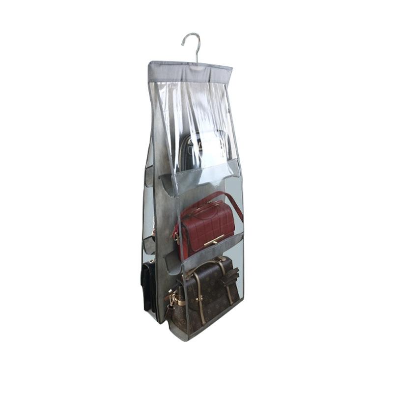 Hanging Handbag Organizer Multi-layer Wardrobe Closet Storage Bag Door Wall Clear Sundry Shoe Bag Hanger Pouch Accessories