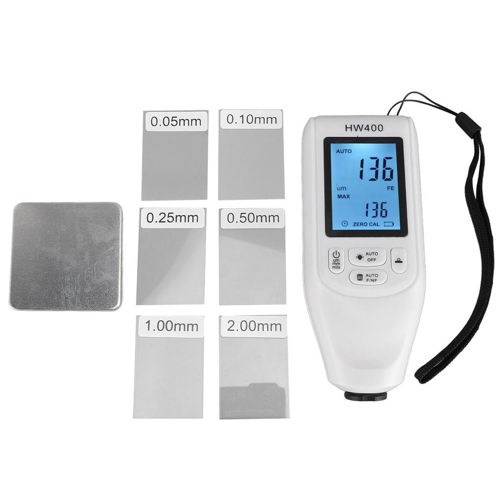 Paint Coating Thickness Gauge 0‑2000um 3 Units FE NFE Auto Detection Digital Coating Thickness Meter