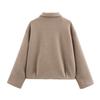 European and American French Style, Women's Clothing, Fashionable and Versatile Casual Lapel Zipper Soft Tweed Zipper Jacket
