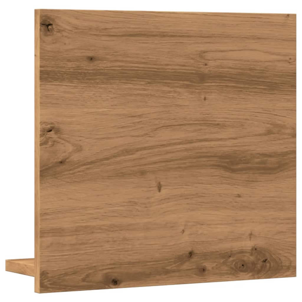 Bathroom Mirror with Shelf Artisan Oak Finish 40 x 11 x 37 cm Engineered Wood
