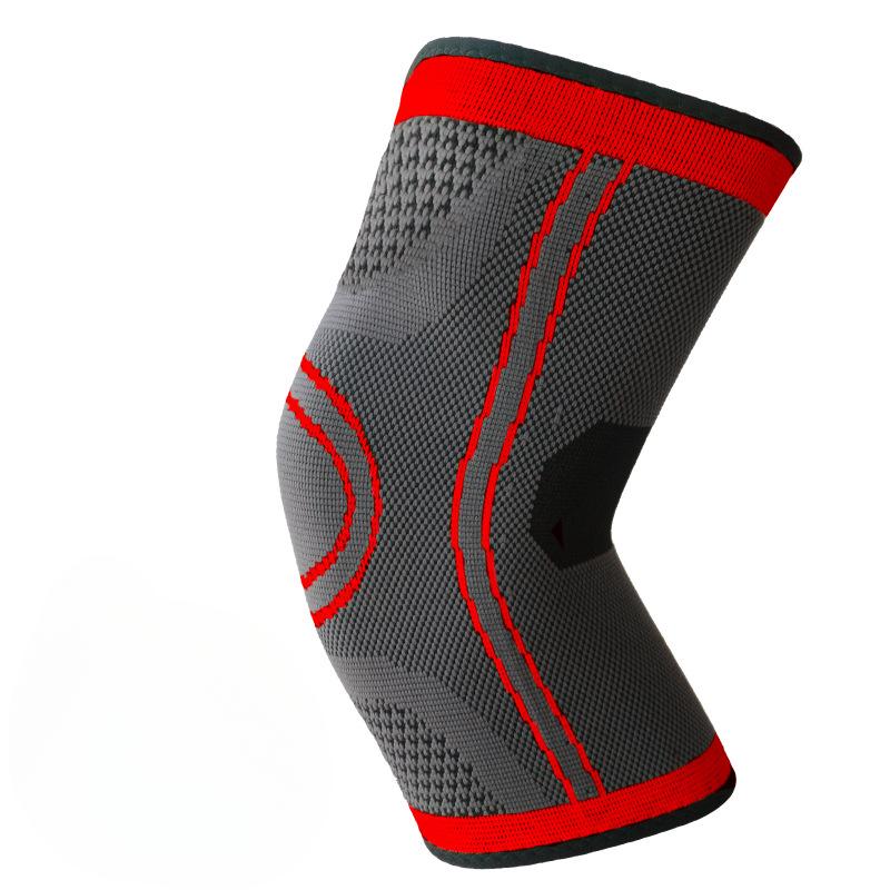 Single Nylon Running Knee Pads with Pressure Strap 3D Knitted for Basketball Climbing Four Seasons Sports
