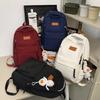Versatile Student Backpack with Ample Space for Daily School Life Japanese Solid Color Large Capacity Daypack School Bag