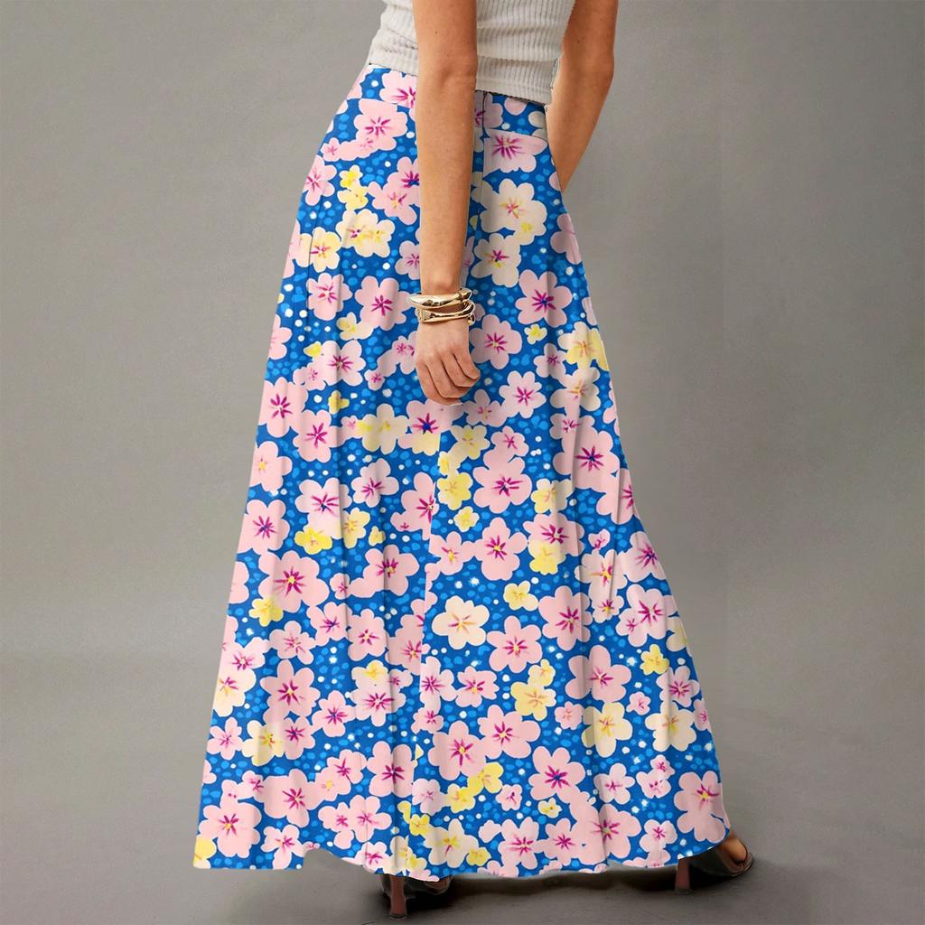 Women's Flowing Maxi Dress Regular Casual Summer Floral Print Bohemian  Skirt