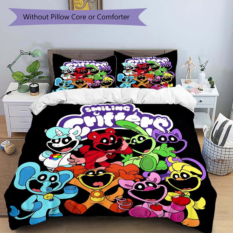 Critters Party Print 3Pcs Bedding Setduvet Cover With 2 Bedropillowcase Home Birthday Gift