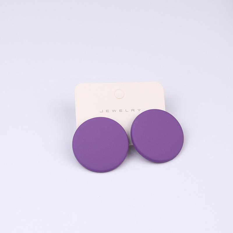 New 20 Color Fashion Acrylic Personality Candy Color Earrings for Women Big Round Colorful Stud Earrings Party Piercing Jewelry
