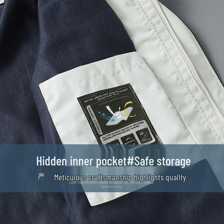 Tarnfarben-Windjacke für Herren & Damen: Wasserdichte, winddichte, einlagige Freizeitjacke für Bergsteigen im Frühling und Herbst.