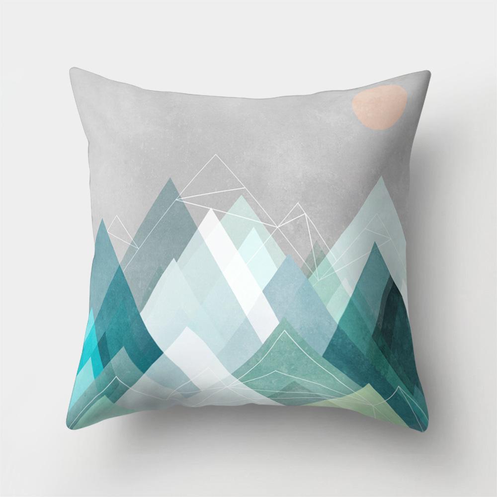 Creative Home Pictures Pillowcase Office Geometric Striped Flywheel Pillowcase Car Waist Pillowcase