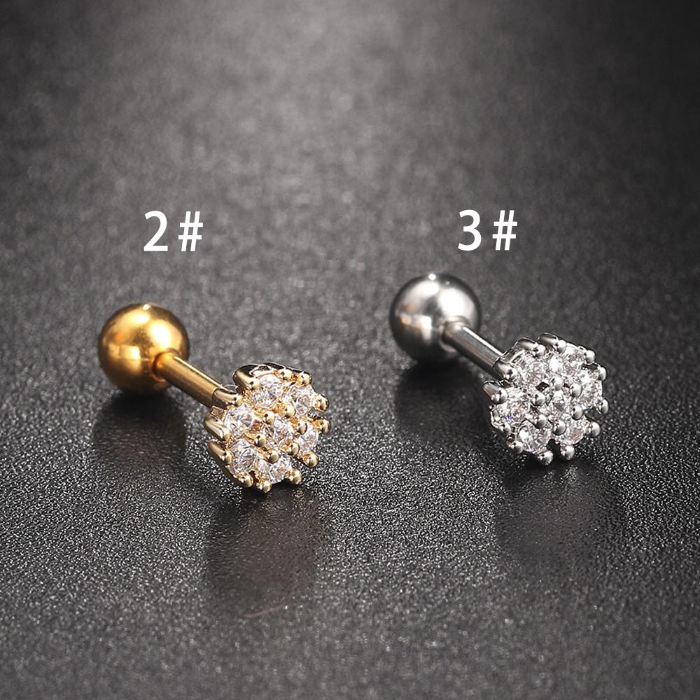 1ks Piercing do chrupavky Náušnice pro ženy Mini Zirkonový Květ Móda Piercing Helix Tragus Ušní Doplňky Šperky na tělo Dárek