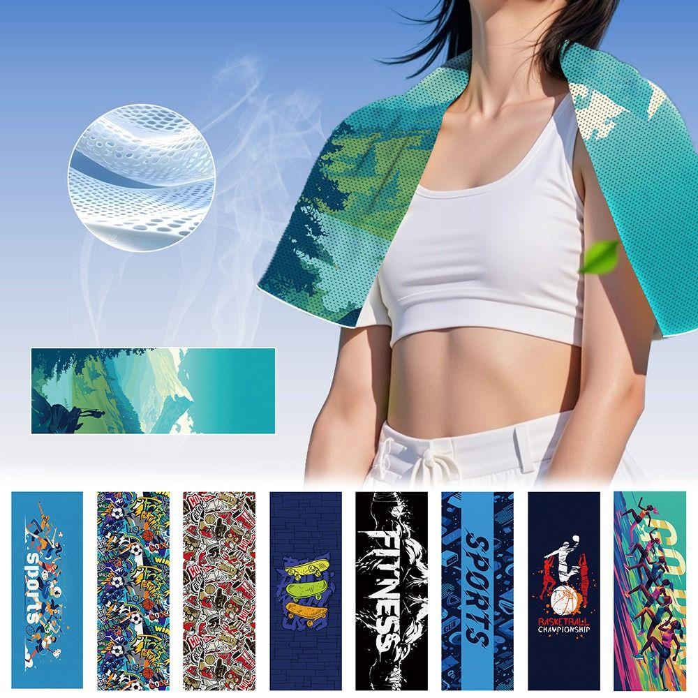 Super Absorbent Neck Face Cooling Towels with Embriodery Running Badminton Ice Cold Towel Summer
