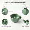 Side Pouring Spout Ceramic Berry Washing Bowl Drain Holes Design Self Spinning Strainer Ceramic Fruit Colander
