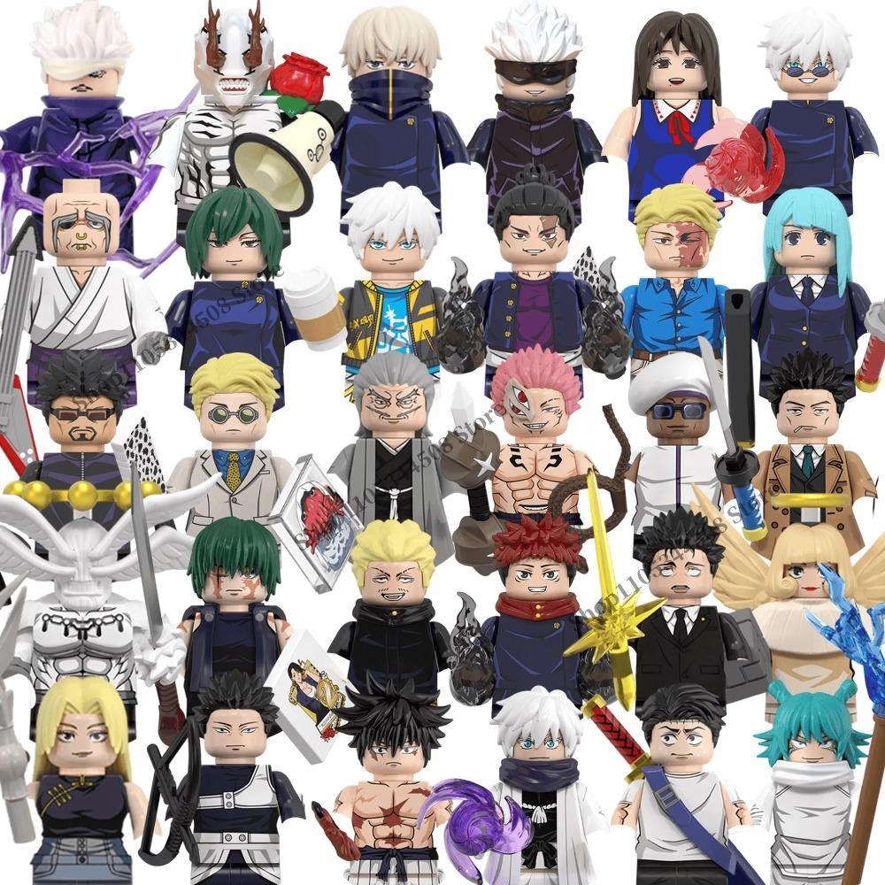 Jujutsu Kaisen Anime Bausteine Fushiguro Toji Tsukumo Yuki Hanao Choso MINI Cartoon Puzzle Bausteine Sammlung Geschenk