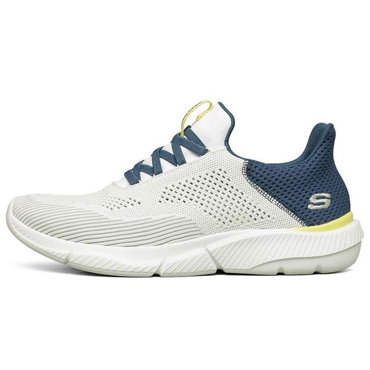 Skechers Ingram Comfortable Mesh Low-Top Casual Running Shoes Men sneakers White Blue 210281-WHT 41