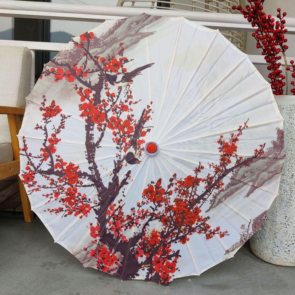 70 Cm Silk Cloth Women Umbrella Chinese Style Chinese Oil Paper Umbrella  Photograph Prop