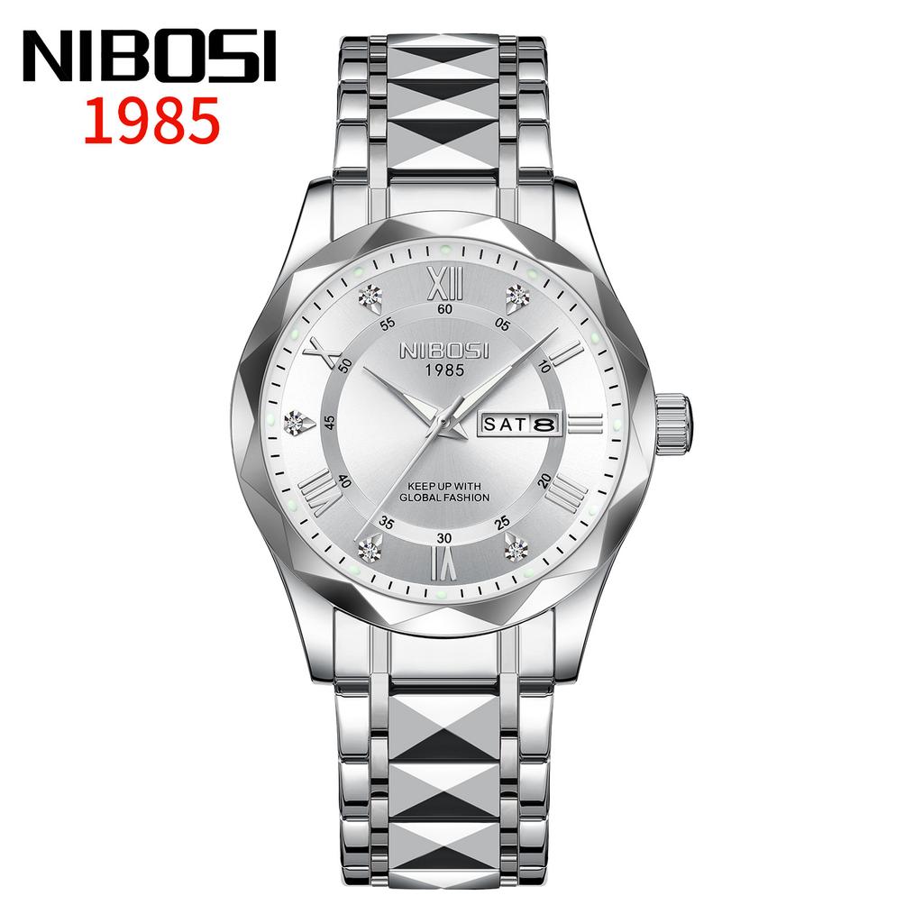Nibosi Nibbs Fashion Casual Quartz Watch Luminous Double Calendar Men'S Waterproof