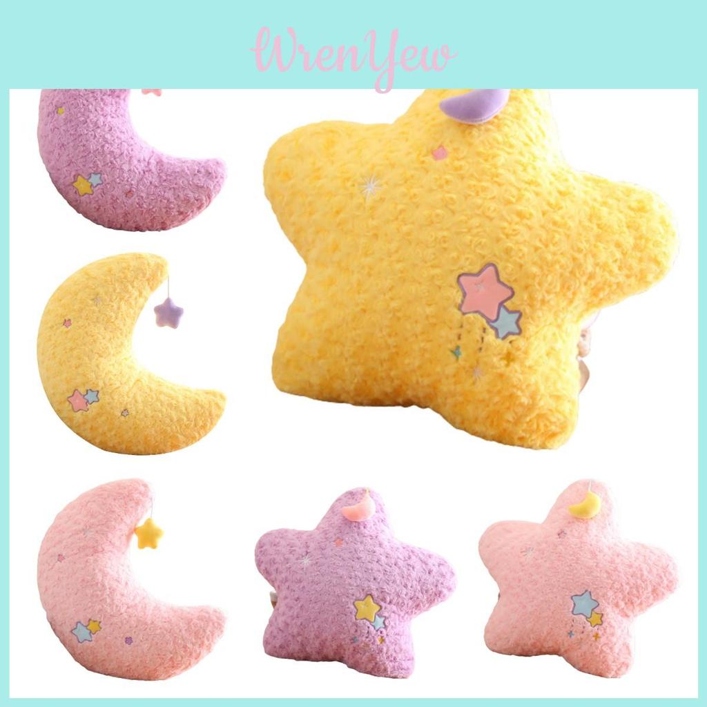 Cute Star And Moon Plush Pillow For Kids Soft And Fluffy Stuffed Toy For Home Decor And Birthday Gifts From Diman