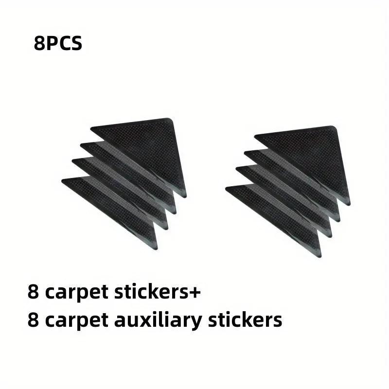 4/8pcs Triangular Carpet Anti Slip Stickers for Tile Floor Carpet Corner Pads Washable and Reusable Nano Anti Slip Fixed Pads