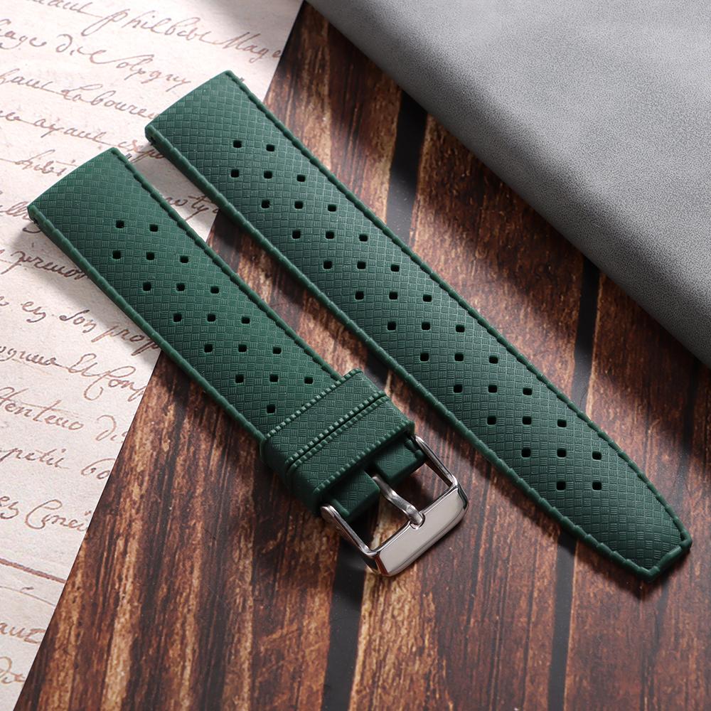 Tropical Silicone Watch Band Quick Release Strap 20mm 22mm for Oris for Seiko for Citizen Rubber Tropic Smart Replacement Straps