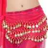 Belly Dance Waist Chain Costume Dance Hip Scarf With Golden Coin Decorative Waist Chain For Professional Dance Performances