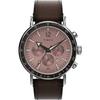 TIMEX Waterbury Standard Chrono Watch, Men's, Black, Gray Dial, Brass, Mineral Glass, Quartz Movement, TW2W47300