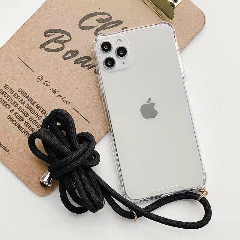 Necklace Crossbody Lanyard With Strap Case For Vivo V40 Pro V40 SE V40 Lite Shockproof Transparent Soft Cord Phone Cover Fundas