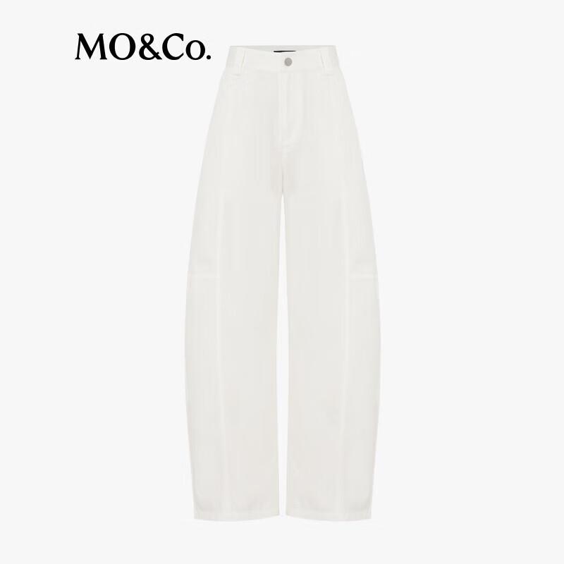 MO&Co. Qin Lan Collection Cotton Curved Cargo Pants